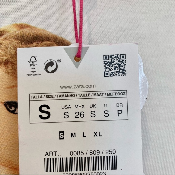 [🌟 PRICE FIRM] ZARA Barbie Striped Swimsuit Graphic T-Shirt Short Sleeves Tee - Picture 6 of 10
